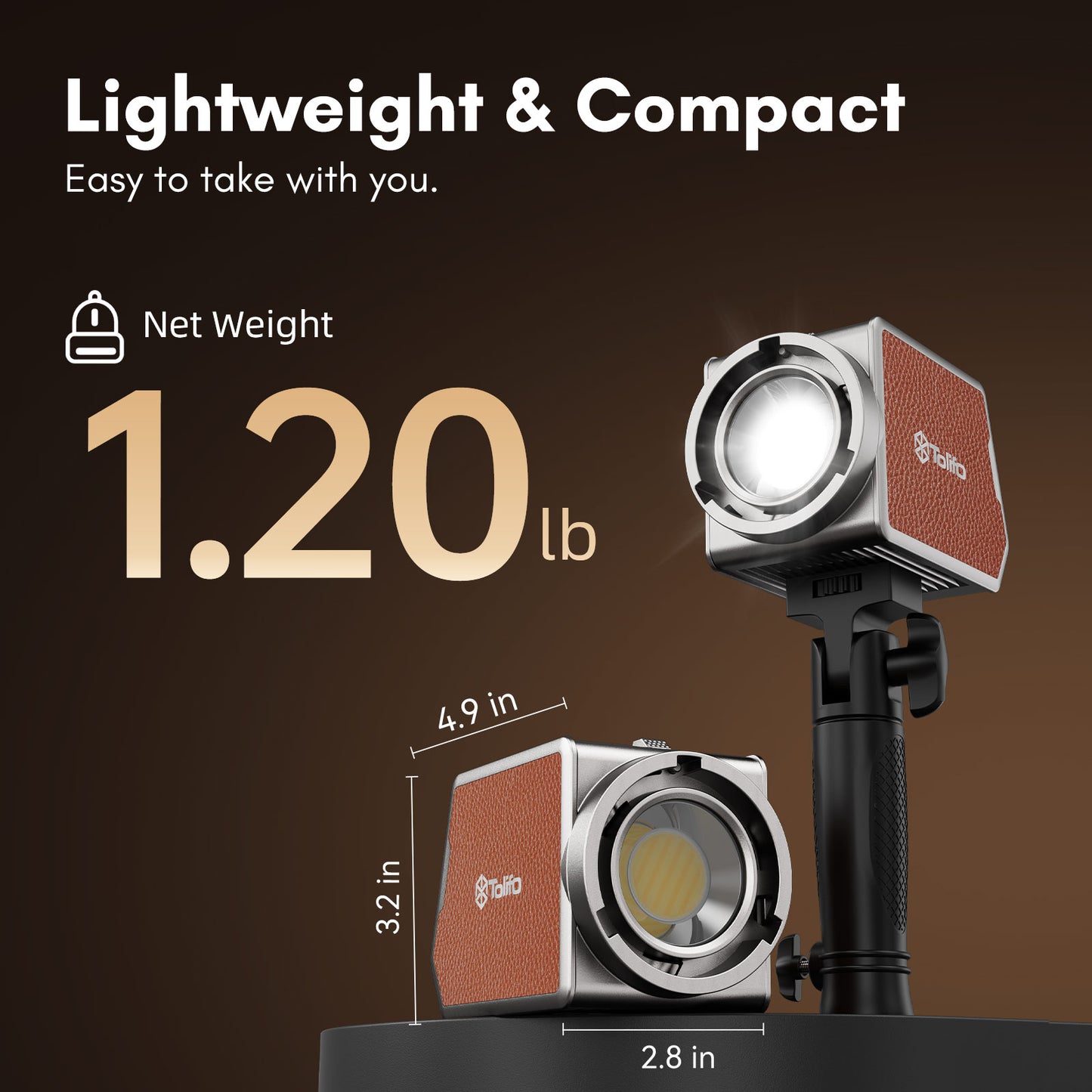 Tolifo PL-60B 60W LED Video Light COB Continuous Lighting