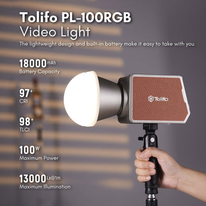 Palm Light PL - 100RGB Video Light - tolifo led light