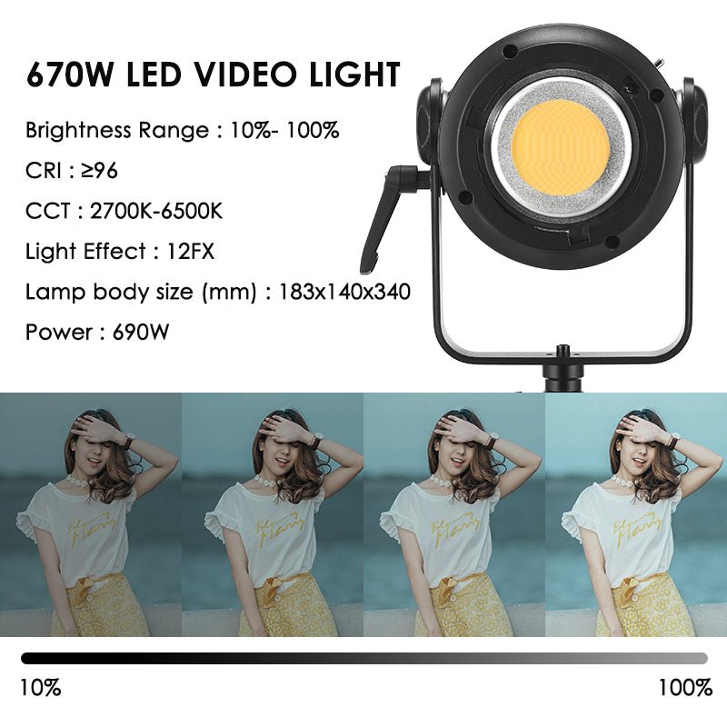 SK - D7000BL Bi - Color LED Video Light - tolifo led light