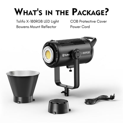 X - 180RGB COB LED Video Light - tolifo led light